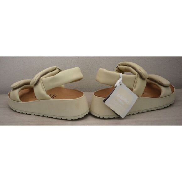 Papillio x Birkenstock Women's EUR 39 US 8 Ecru Leather Theda Wedge Sandals - Picture 10 of 13